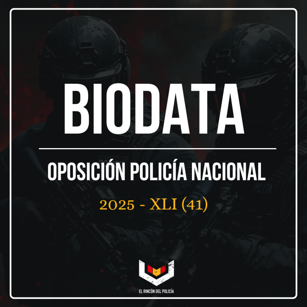 Biodata Oposición policía Nacional 2025
